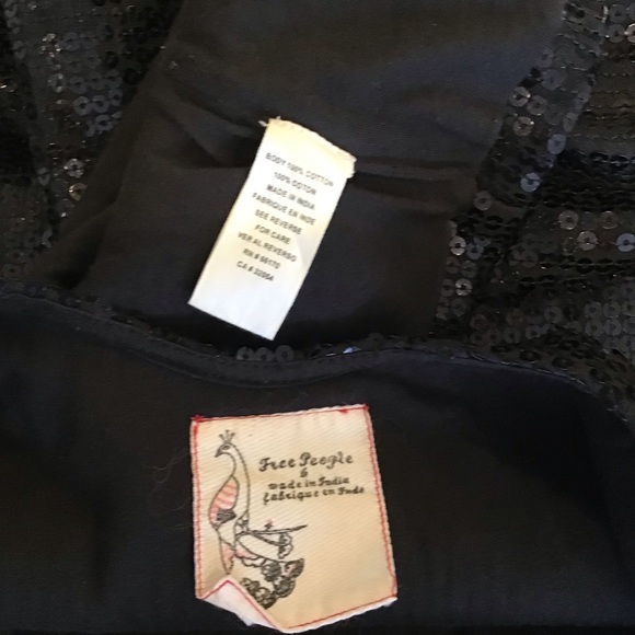 FREE PEOPLE, black, sleeveless, sheath sequined dress, with jacket, size 6 - Picture 8 of 11